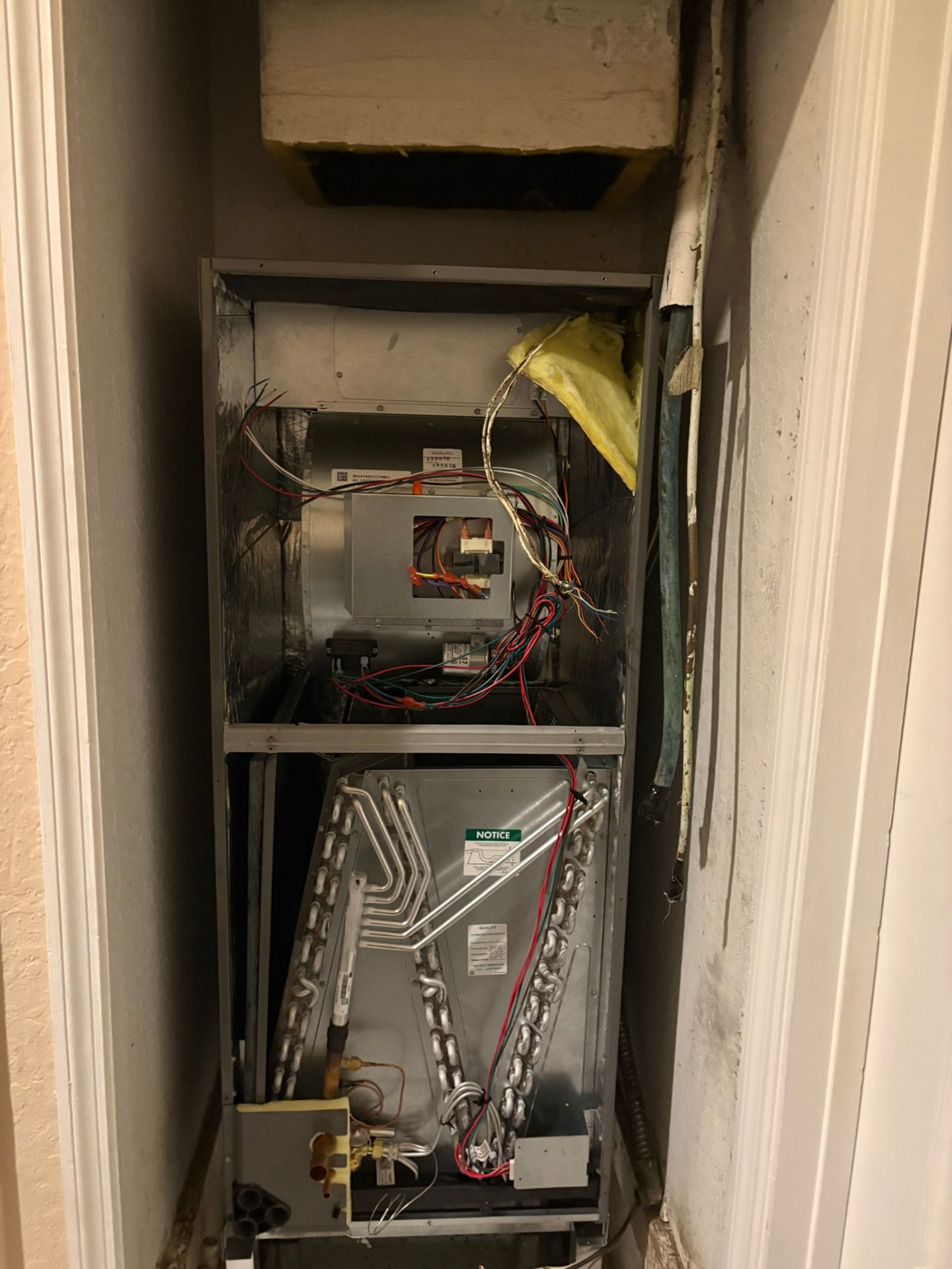 Evaporator coil replacement